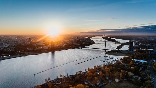 Aerial photography showcasing the surrounding features